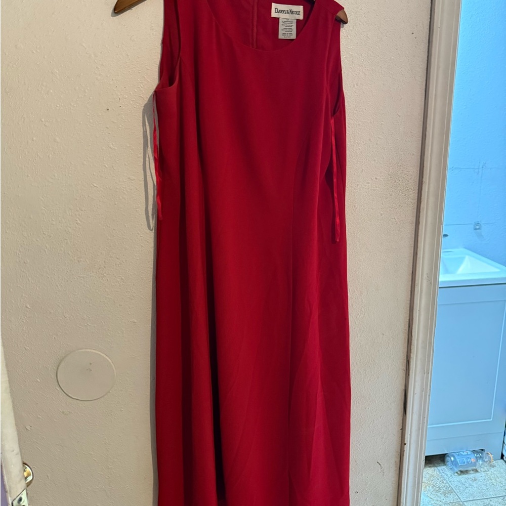 Danny & Nicole Vibrant Red Maxi Dress